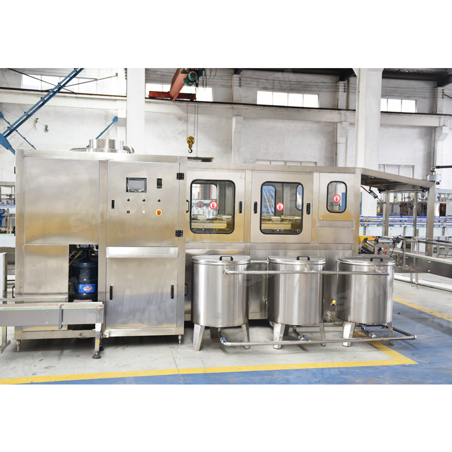 Contrôle PLC Chaîne de production d'eau de baril de 3-5 gallons